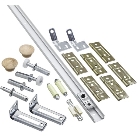 National Hardware National Hardware 60 in. L White Steel Folding Door Hardware Set 1 pk N343-731